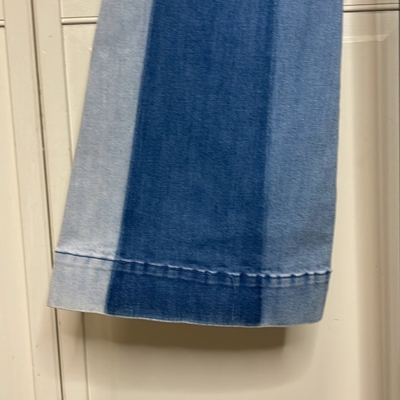 Grace in LA Women’s High Waist Retro 70’s Flared Three Tone Blue Jeans Size 28 - Picture 7 of 10